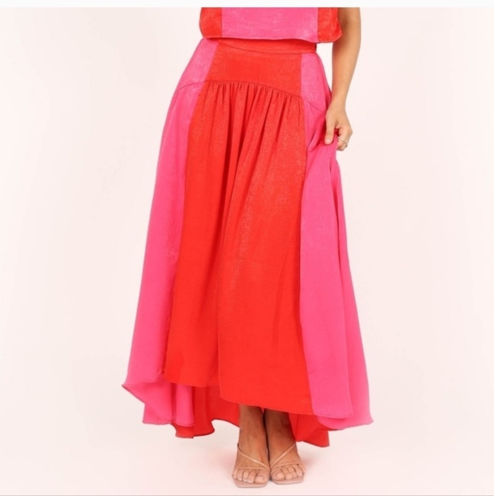 PETAL & PUP VIBRANT PINK & RED HI-LO SKIRT SZ XS - Picture 3 of 10